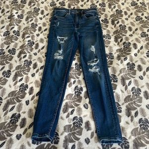 AE super hi-rise jegging super indigo